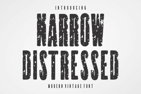 Narrow Distressed Font